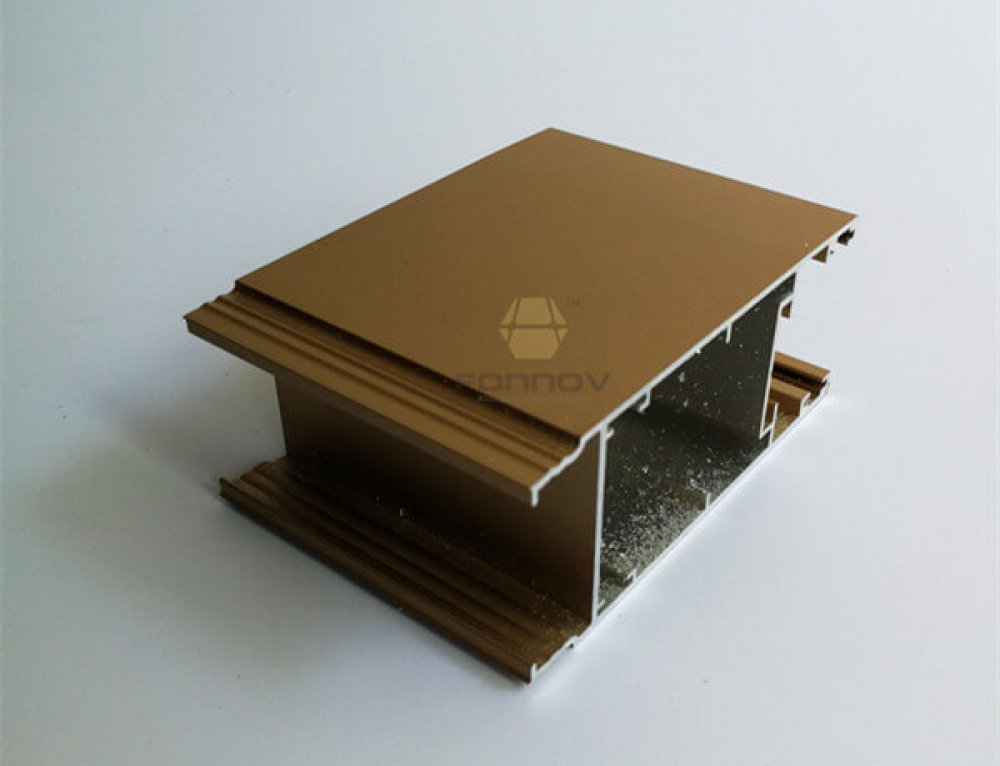 Dark Bronze Anodized Aluminum Extruded Profile 6063t5 For Door FONNOV
