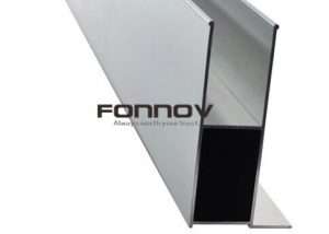 Mampara de ducha extruida con recubrimiento de polvo negro - Fonnov aluminio (1)